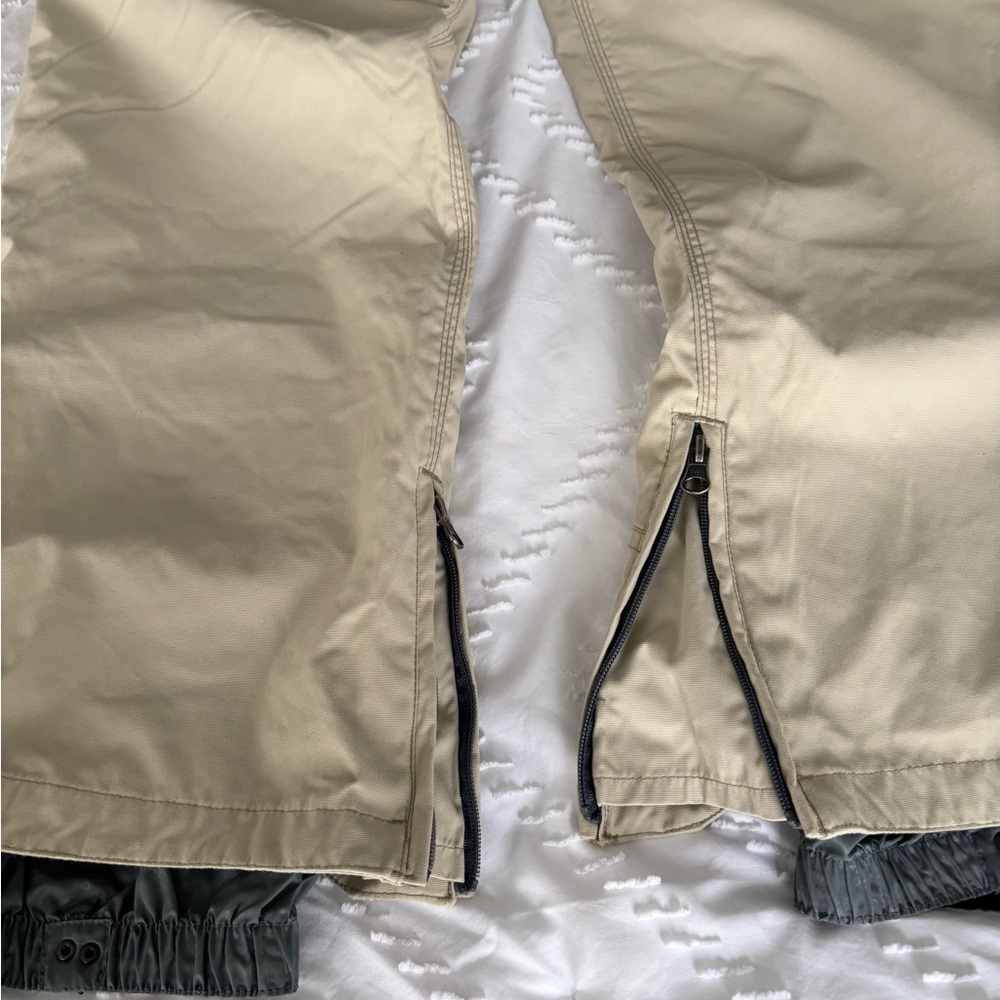 RIDE SNOWBOARD PANTS WATERPROOF KHAKI TAPERED SEAMS ADJUSTABLE WAIST SZ WOMEN M - Picture 6 of 16